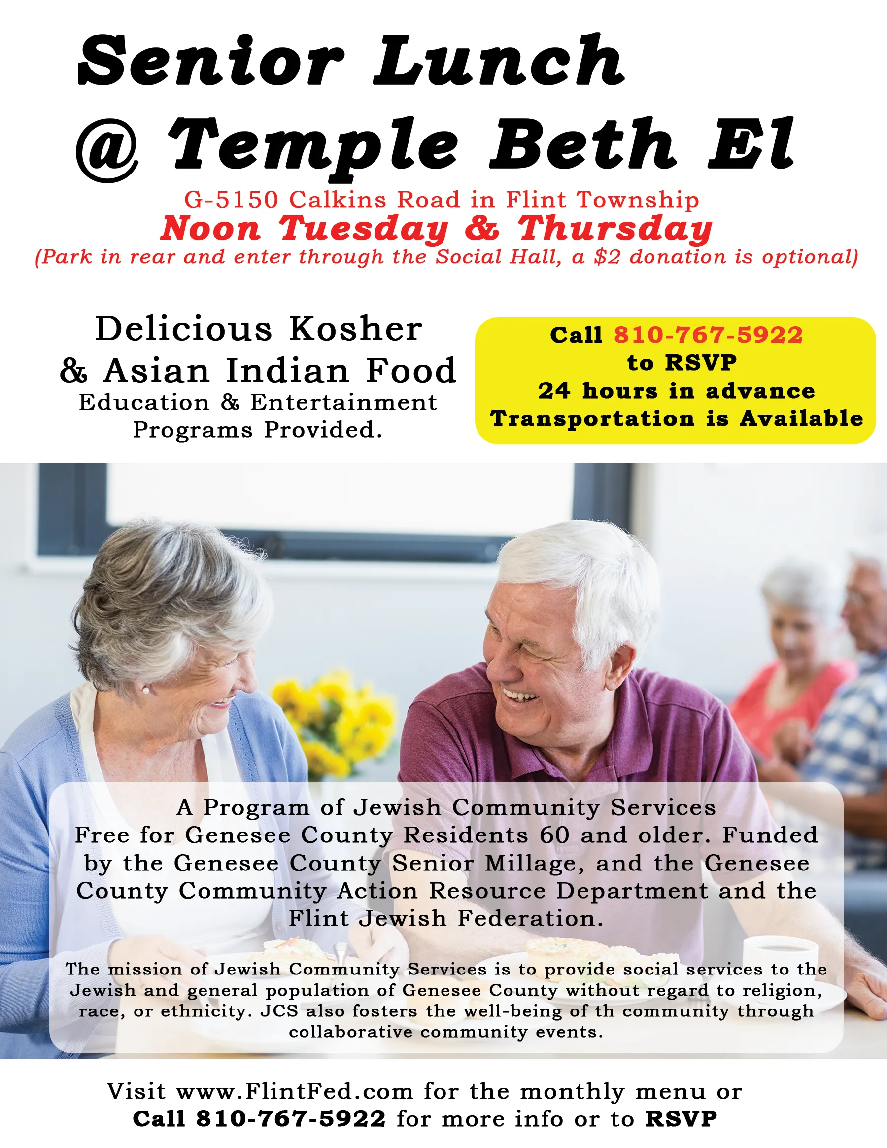 jcs senior lunch program